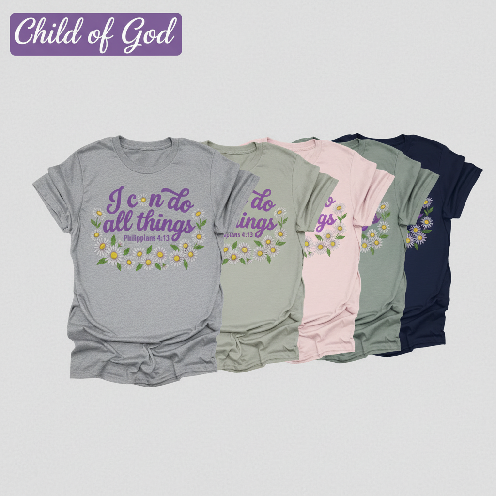I Can Do All Things Daisy T-Shirt_quad_showcase