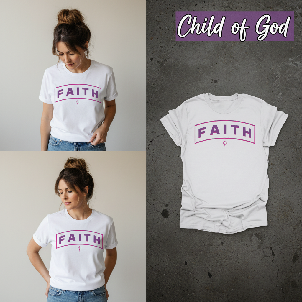 Bold FAITH Arch T-Shirt_3_panel