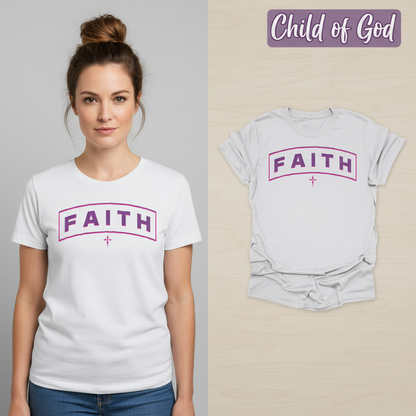 Bold FAITH Arch T-Shirt_model_flat