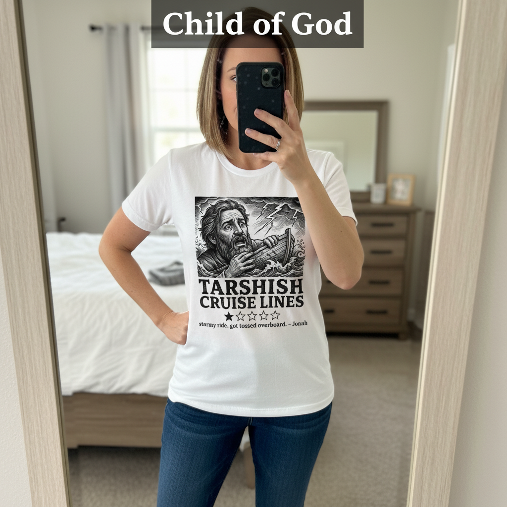 Tarshish Cruise Lines T-Shirt_mirror_selfie