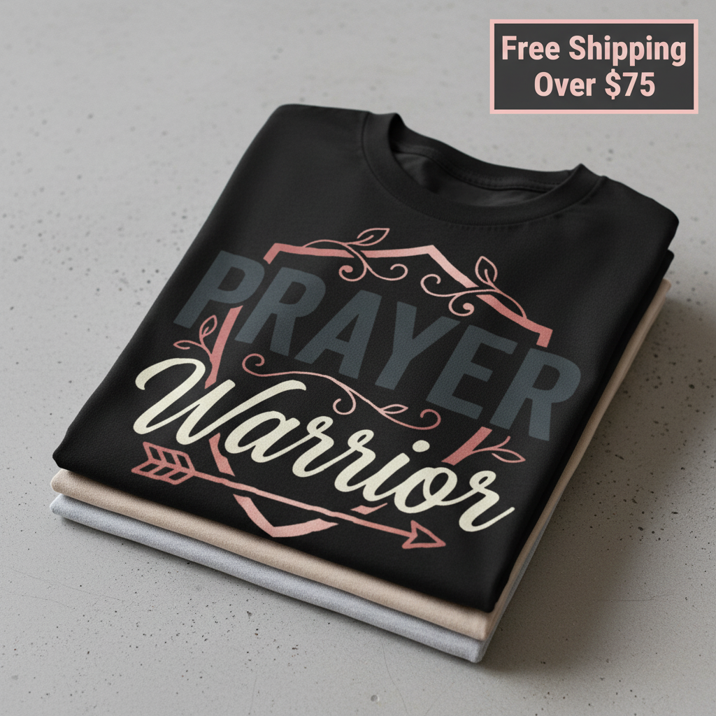 Prayer Warrior T-Shirt_stacked_flatlay