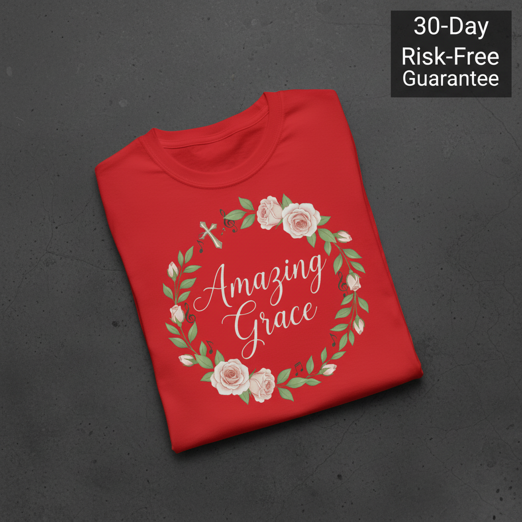 Amazing Grace Floral Wreath T-Shirt_fold_tilt