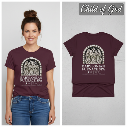 Babylonian Furnace Spa T-Shirt_model_flat