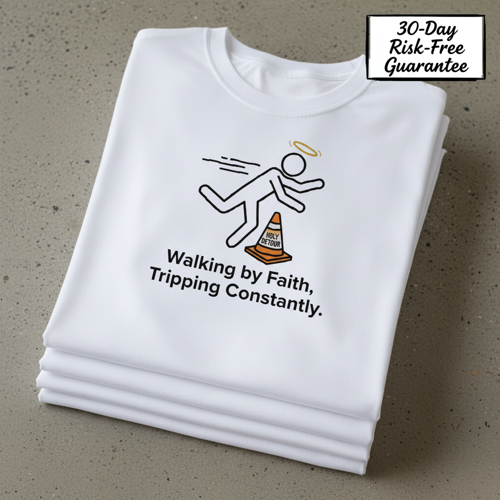 Holy Detour Humor T-Shirt_stacked_flatlay