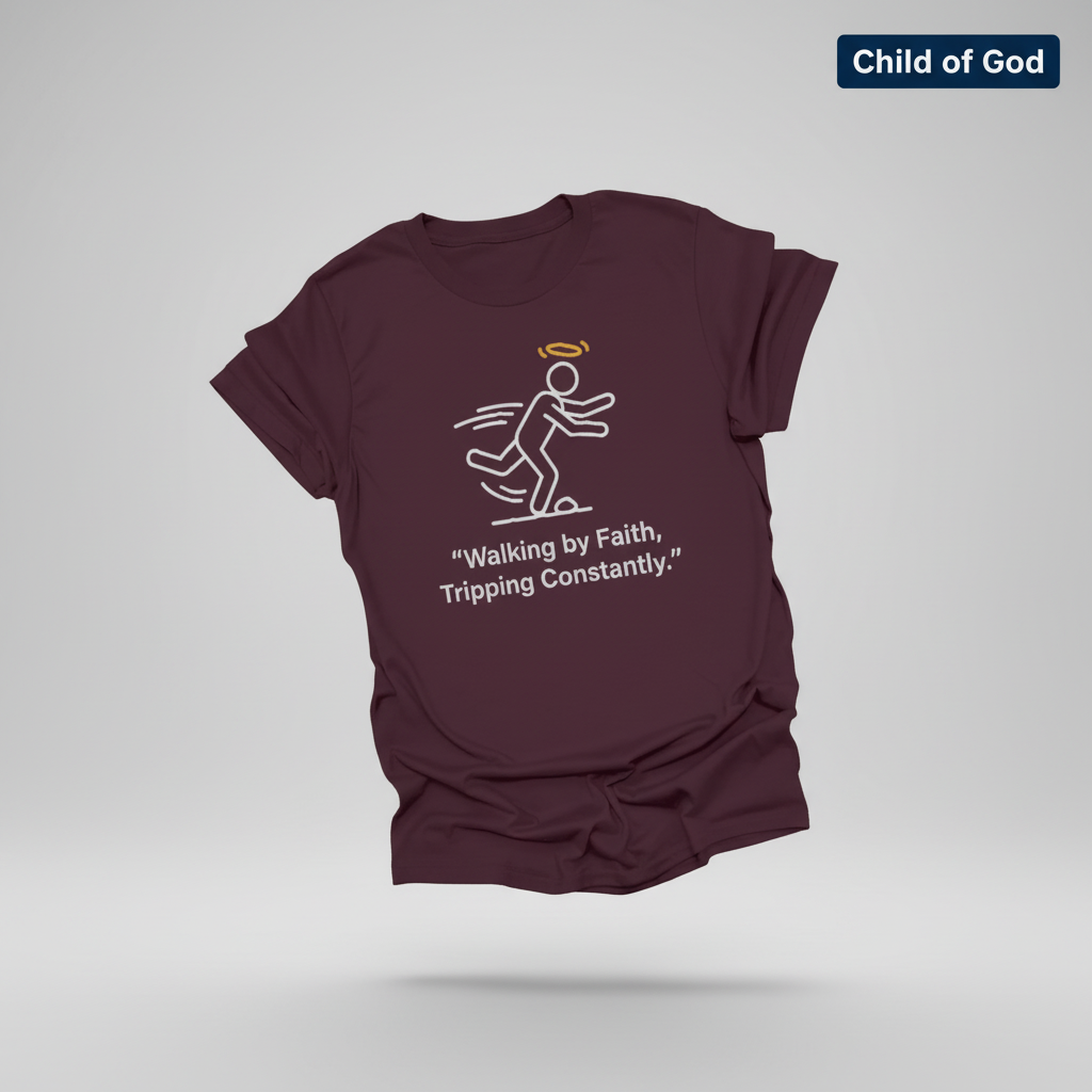 Walking by Faith T-Shirt_3d_float