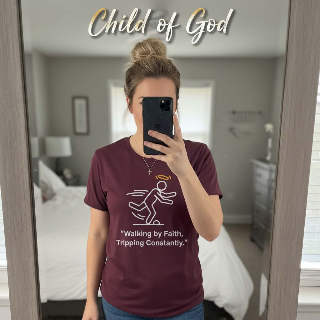 Walking by Faith T-Shirt_mirror_selfie
