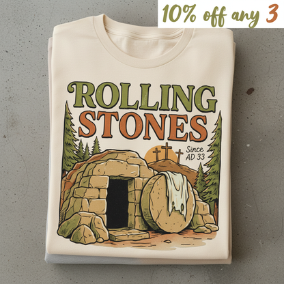 Rolling Stones Since AD 33 T-Shirt_stacked_flatlay