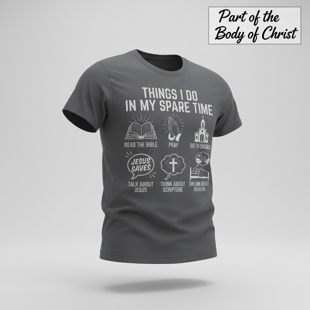 Spare Time with Jesus T-Shirt_3d_float