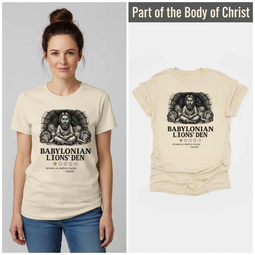 Babylonian Lions' Den T-Shirt_model_flat