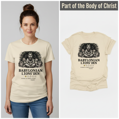 Babylonian Lions' Den T-Shirt_model_flat