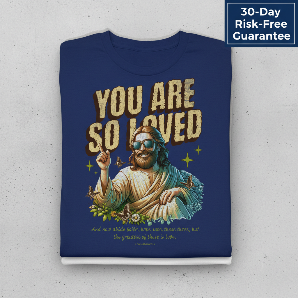 You Are So Loved T-Shirt_stacked_flatlay