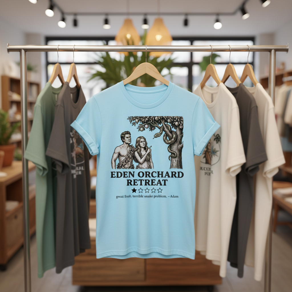 Eden Orchard Retreat T-Shirt_boutique_rack