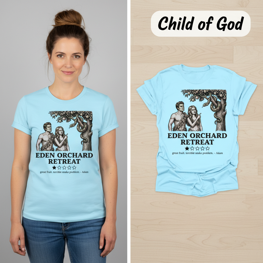 Eden Orchard Retreat T-Shirt_model_flat