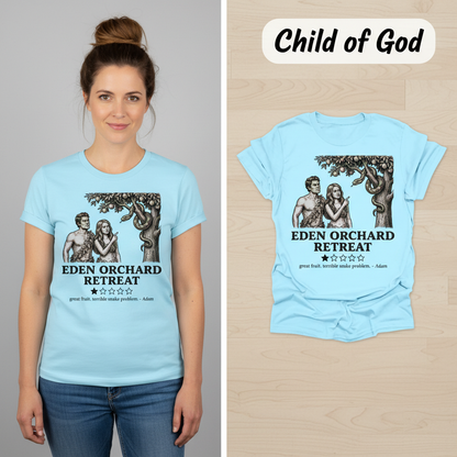 Eden Orchard Retreat T-Shirt_model_flat