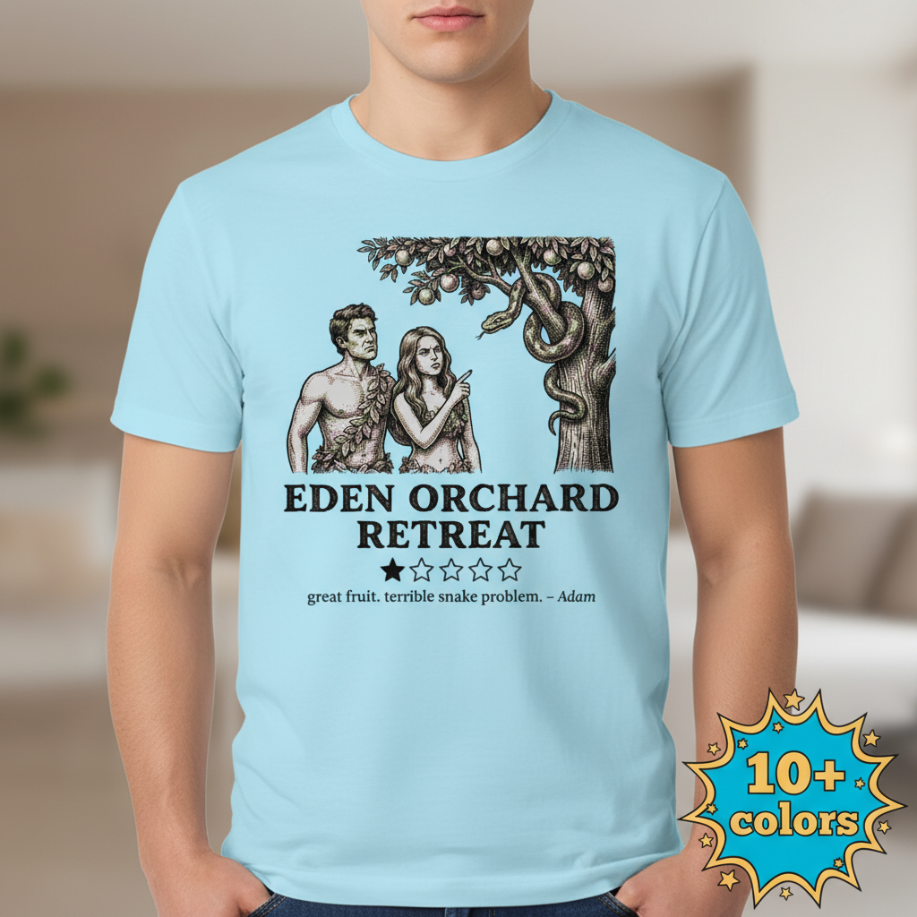 Eden Orchard Retreat T-Shirt_badge