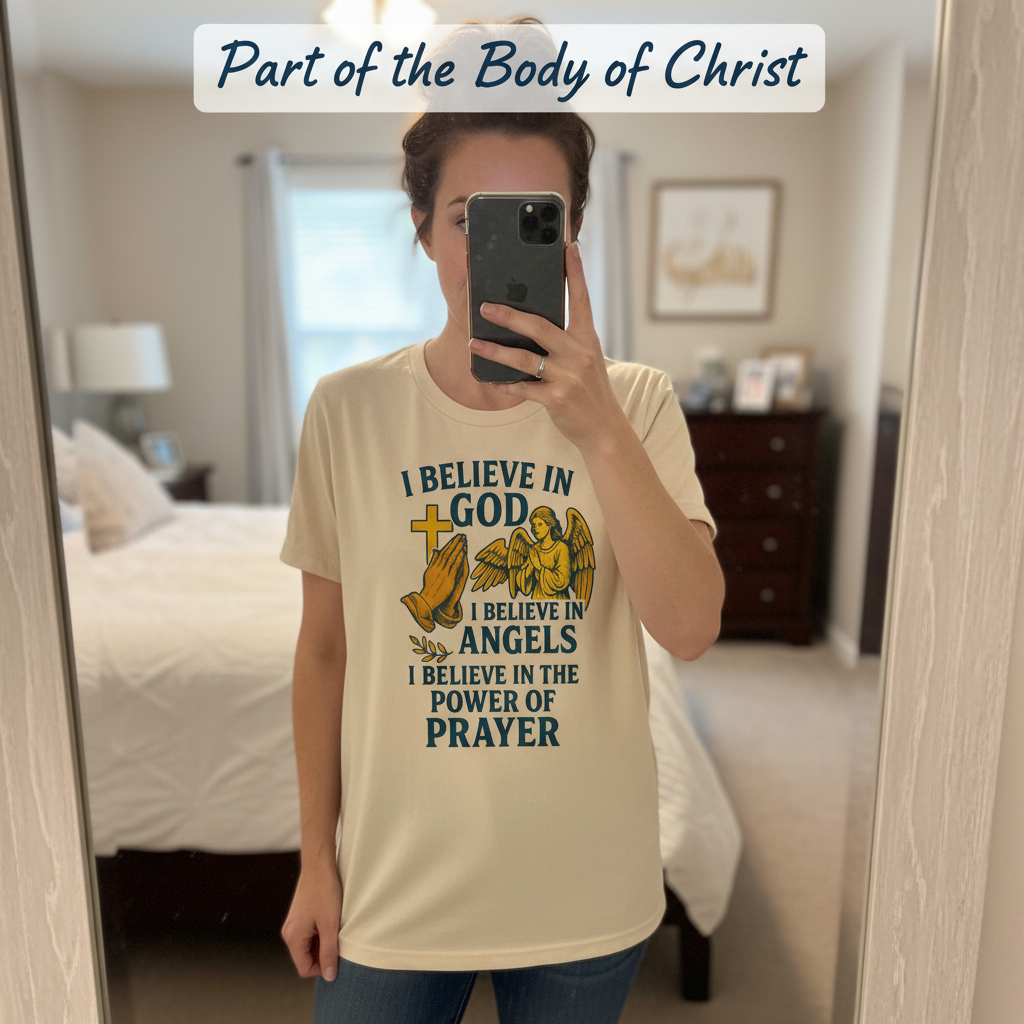 Faith in Prayer T-Shirt_mirror_selfie