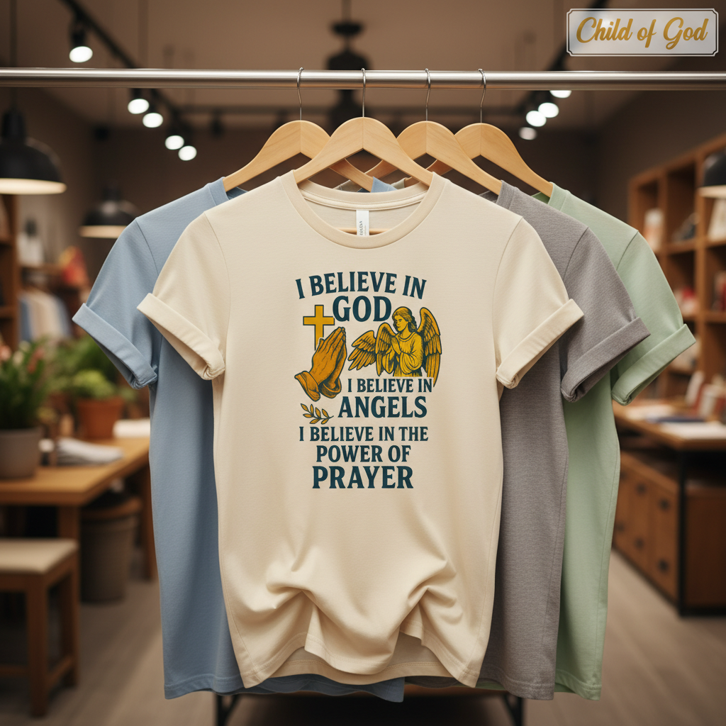 Faith in Prayer T-Shirt_boutique_rack