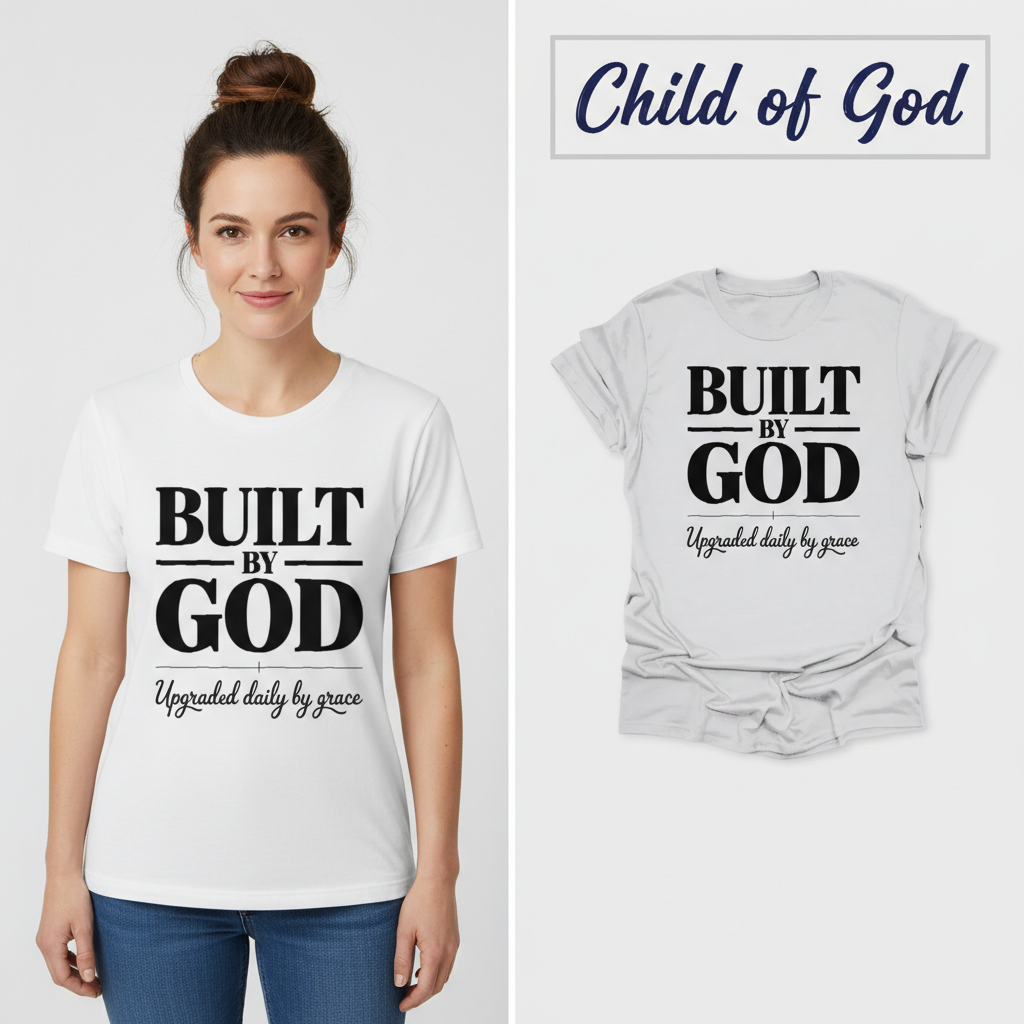 Built by God T-Shirt_model_flat