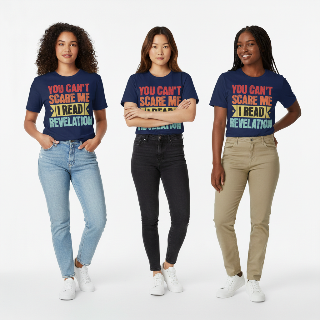 You Can't Scare Me Revelation T-Shirt_triple_model