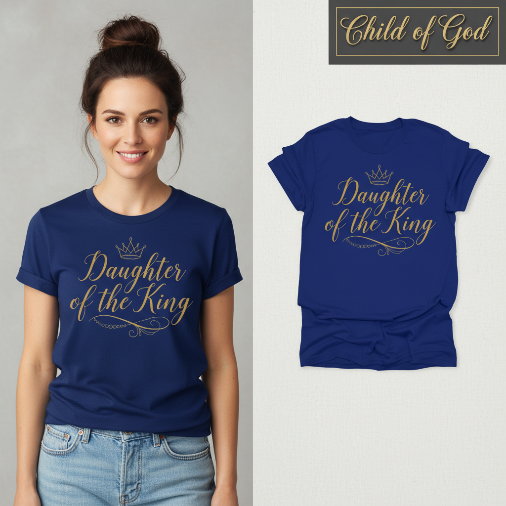 Daughter of the King T-Shirt_model_flat