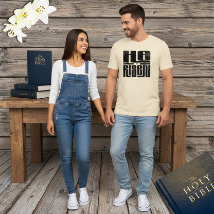 He Is Risen T-Shirt_dual_model_life