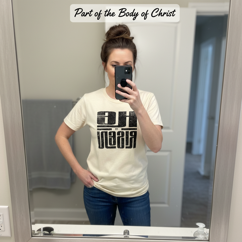 He Is Risen T-Shirt_mirror_selfie