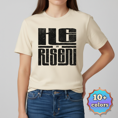He Is Risen T-Shirt_badge