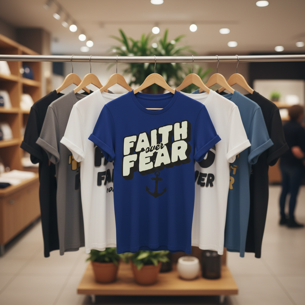 Faith Over Fear T-Shirt_boutique_rack