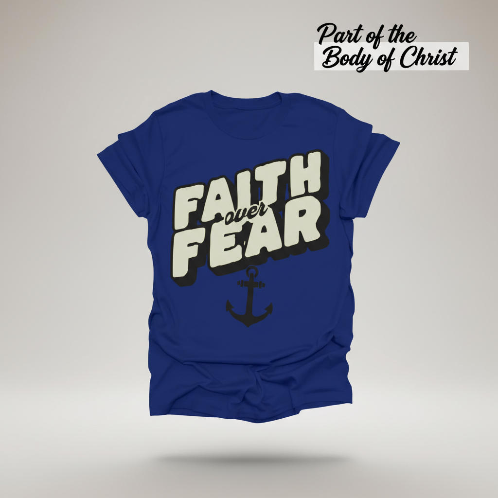Faith Over Fear T-Shirt_3d_float