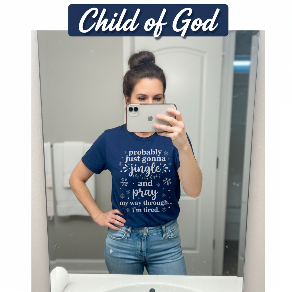 Jingle and Pray T-Shirt_mirror_selfie