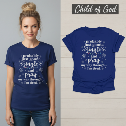 Jingle and Pray T-Shirt_model_flat