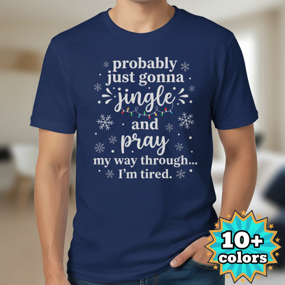 Jingle and Pray T-Shirt_badge