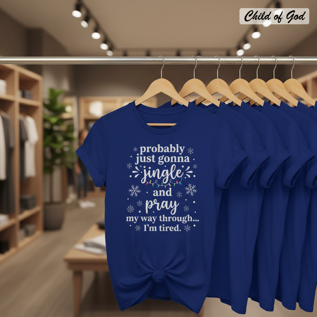Jingle and Pray T-Shirt_boutique_rack