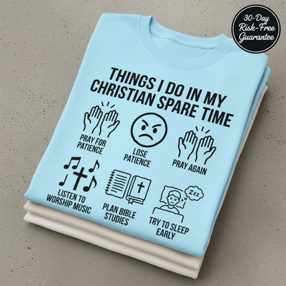 Christian Spare Time T-Shirt_stacked_flatlay