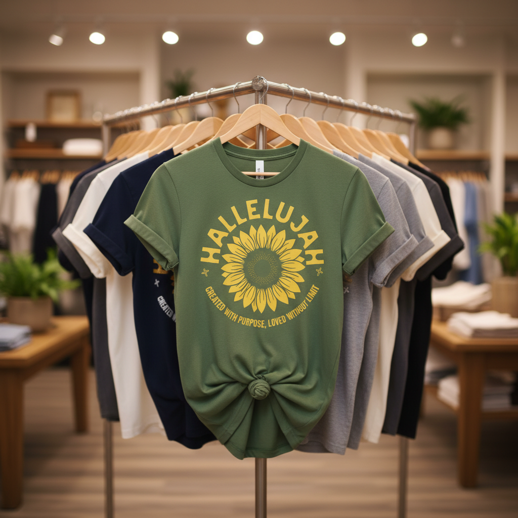 Hallelujah Sunflower T-Shirt_boutique_rack