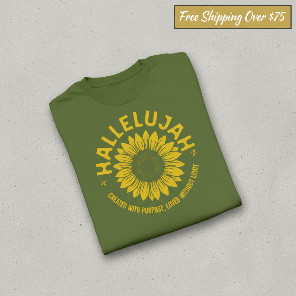 Hallelujah Sunflower T-Shirt_fold_tilt
