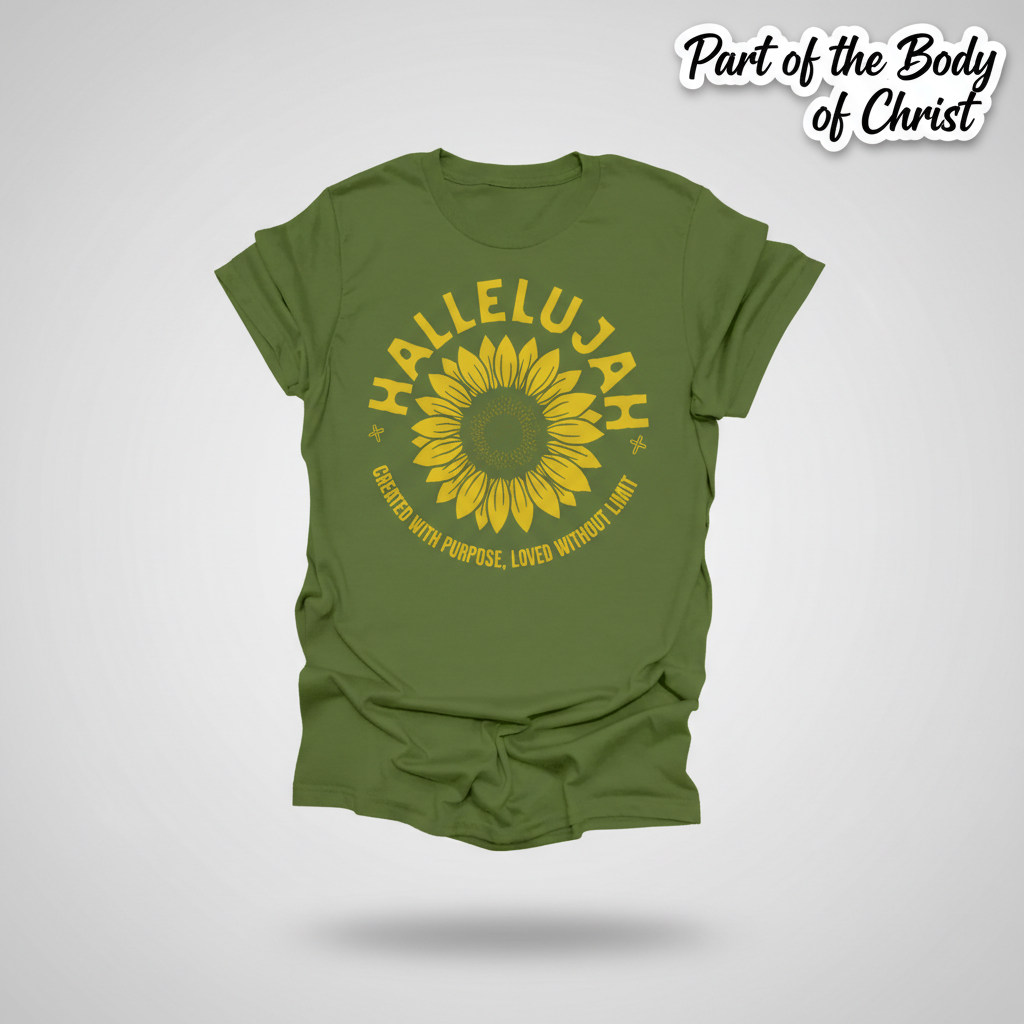 Hallelujah Sunflower T-Shirt_3d_float