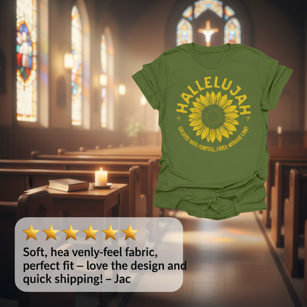 Hallelujah Sunflower T-Shirt_review