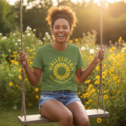 Hallelujah Sunflower T-Shirt_dual_model_life
