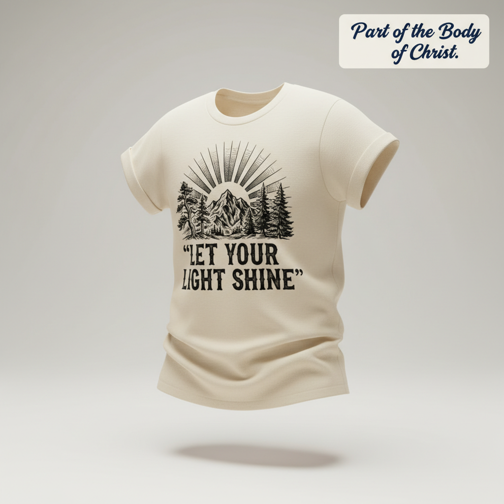 Let Your Light Shine T-Shirt_3d_float