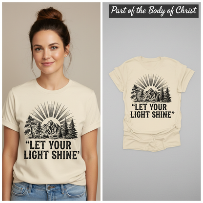 Let Your Light Shine T-Shirt_model_flat