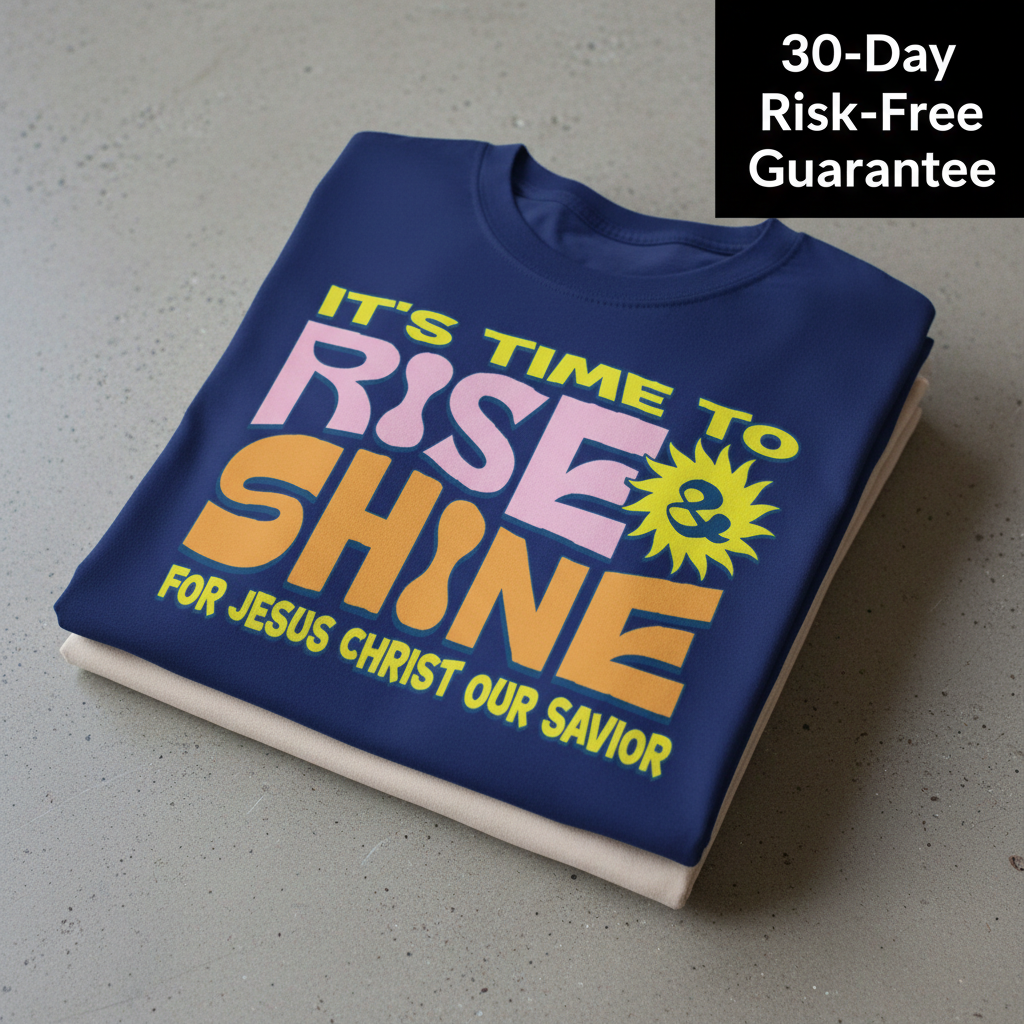 Rise and Shine for Jesus T-Shirt_stacked_flatlay