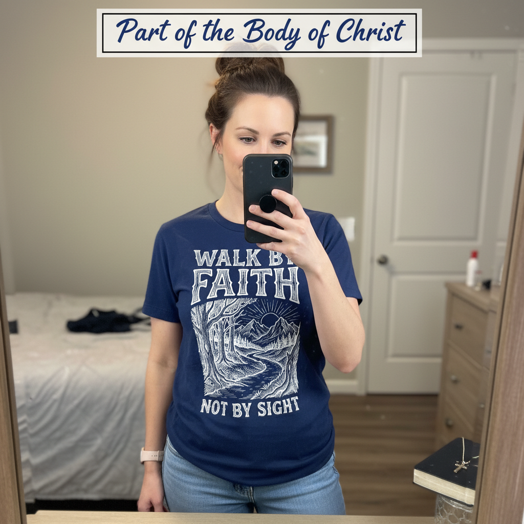 Walk by Faith T-Shirt_mirror_selfie