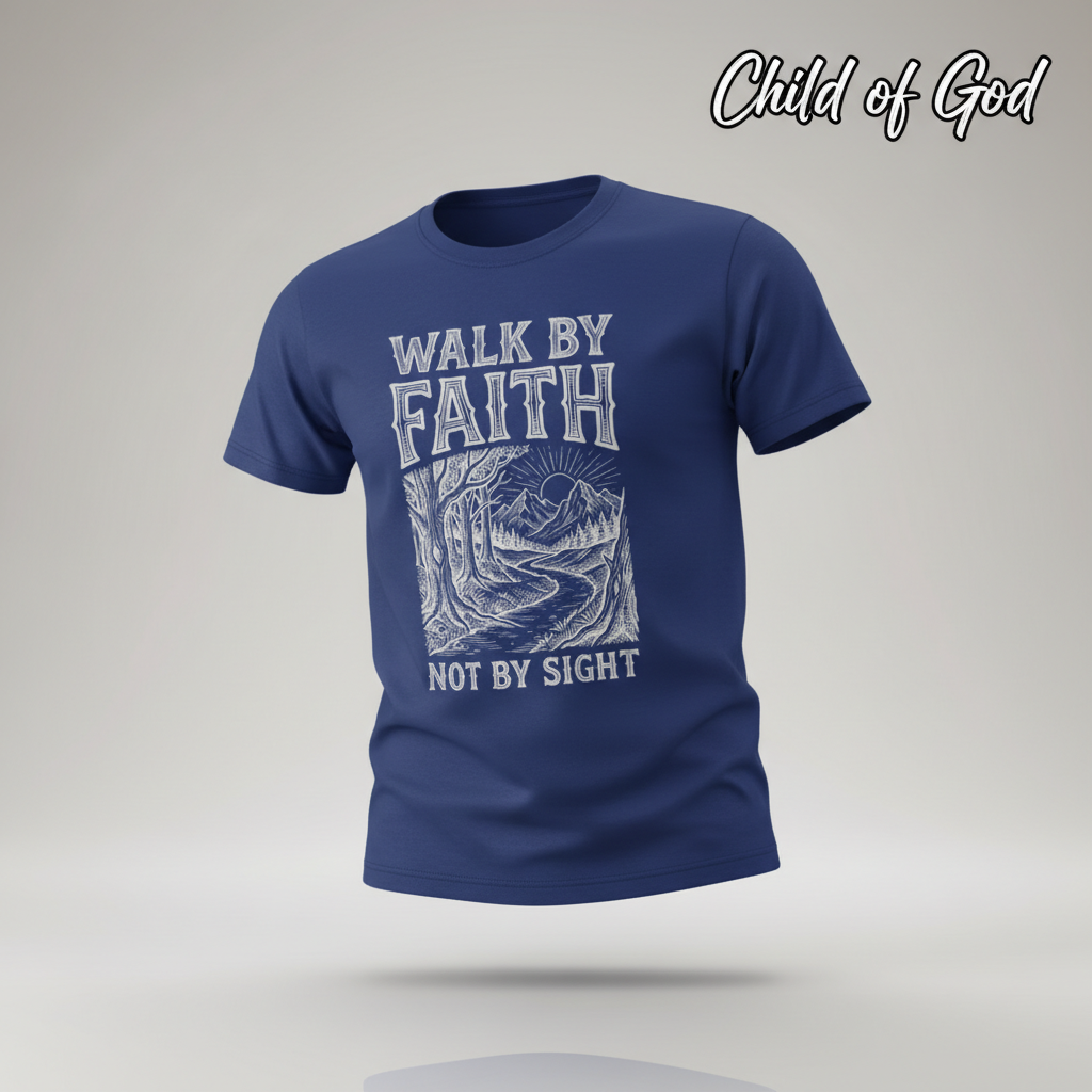 Walk by Faith T-Shirt_3d_float