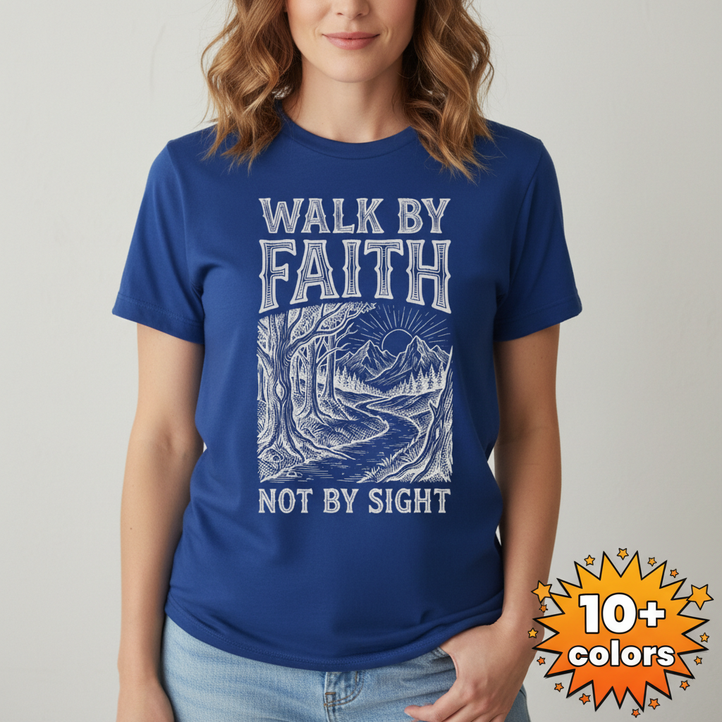 Walk by Faith T-Shirt_badge
