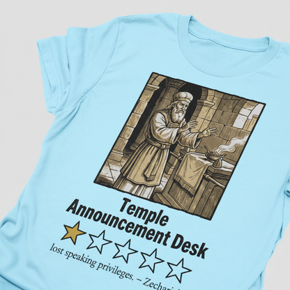 Temple Announcement Desk T-Shirt__detail
