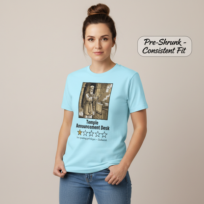 Temple Announcement Desk T-Shirt__benefit
