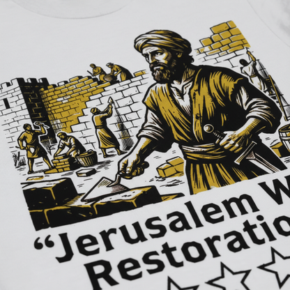 Jerusalem Wall Restoration T-Shirt__detail