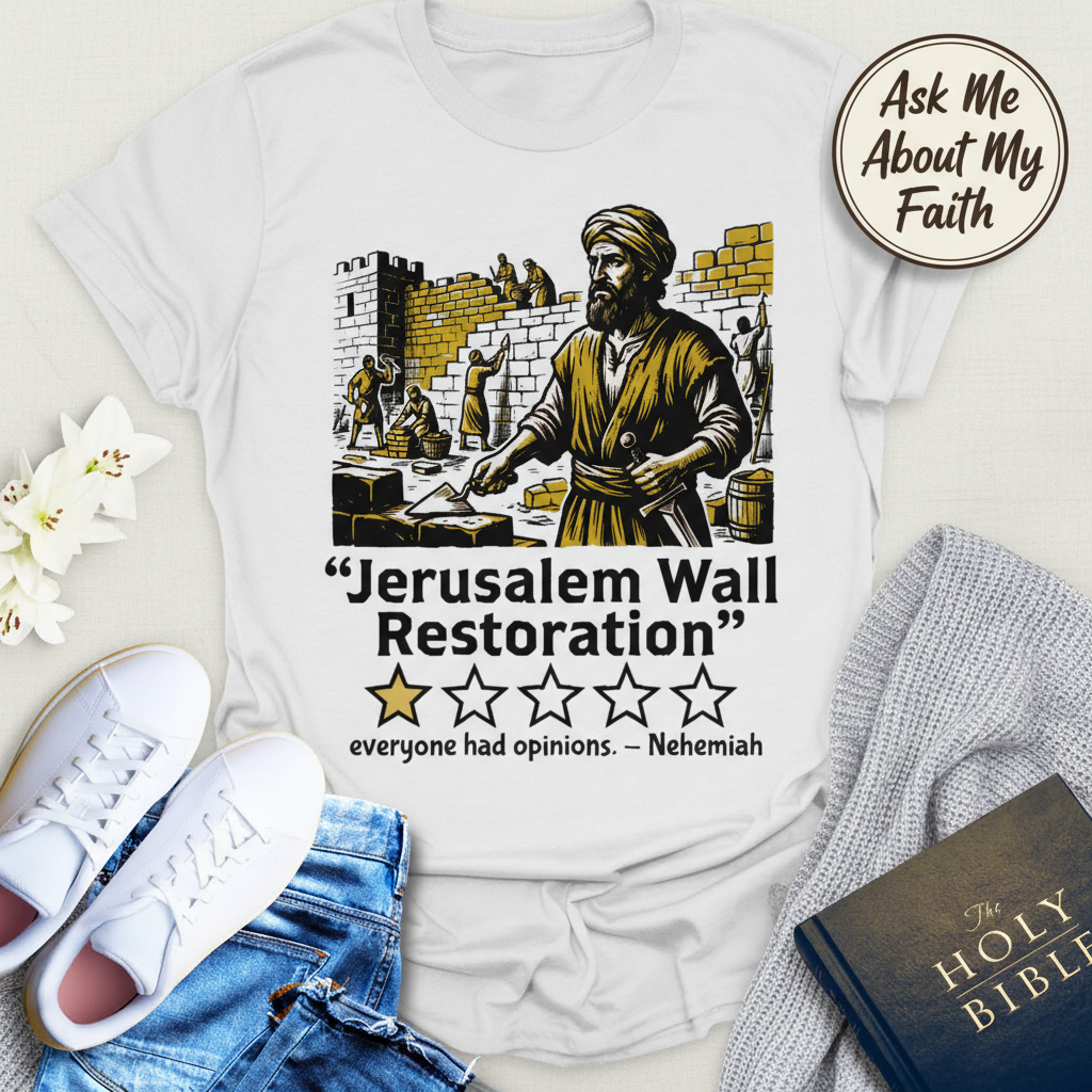 Jerusalem Wall Restoration T-Shirt__pair