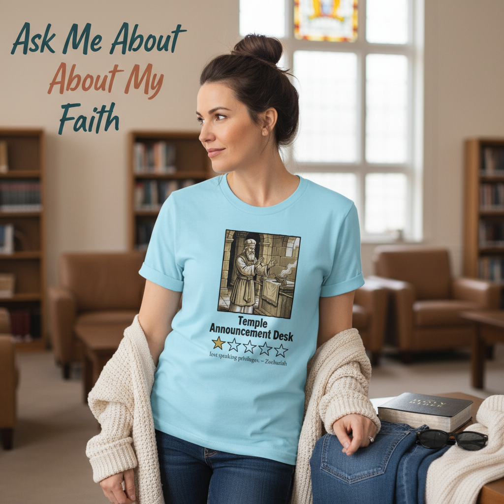 Temple Announcement Desk T-Shirt__pair